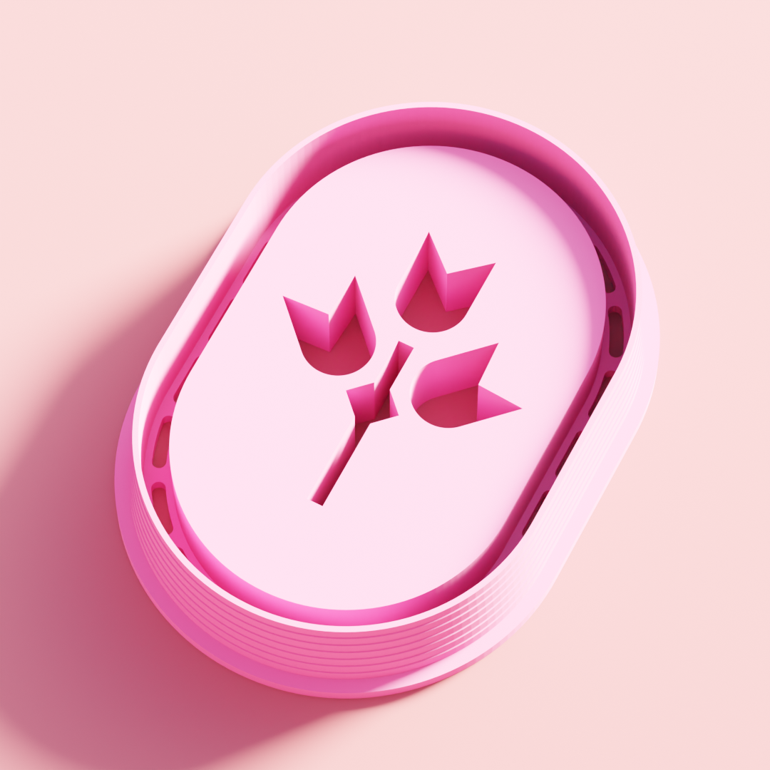 Geometric Tulip Negative Embossing Cutter