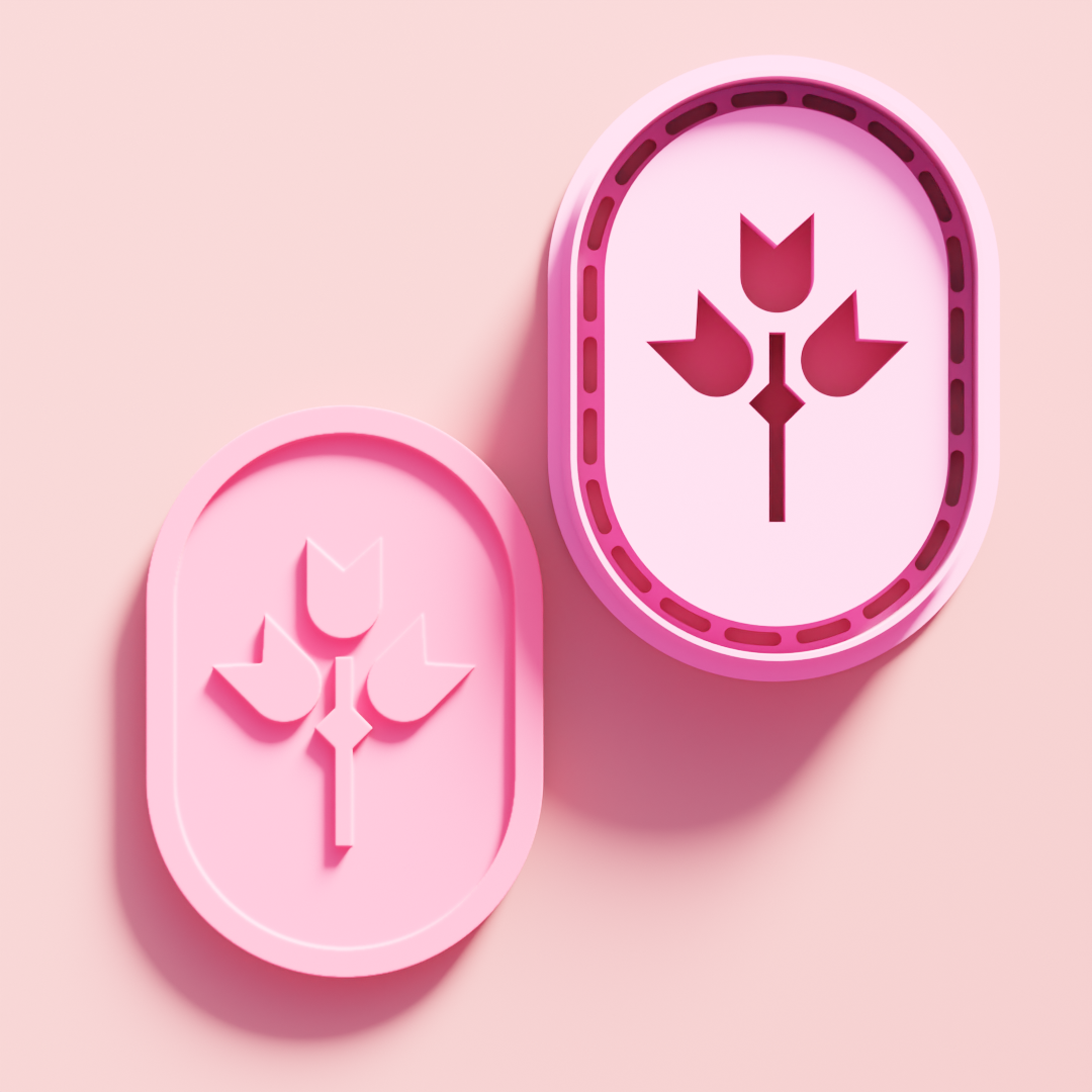 Geometric Tulip Negative Embossing Cutter
