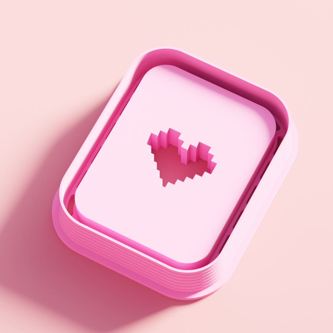 Digital Heart Card Negative Embossing Cutter