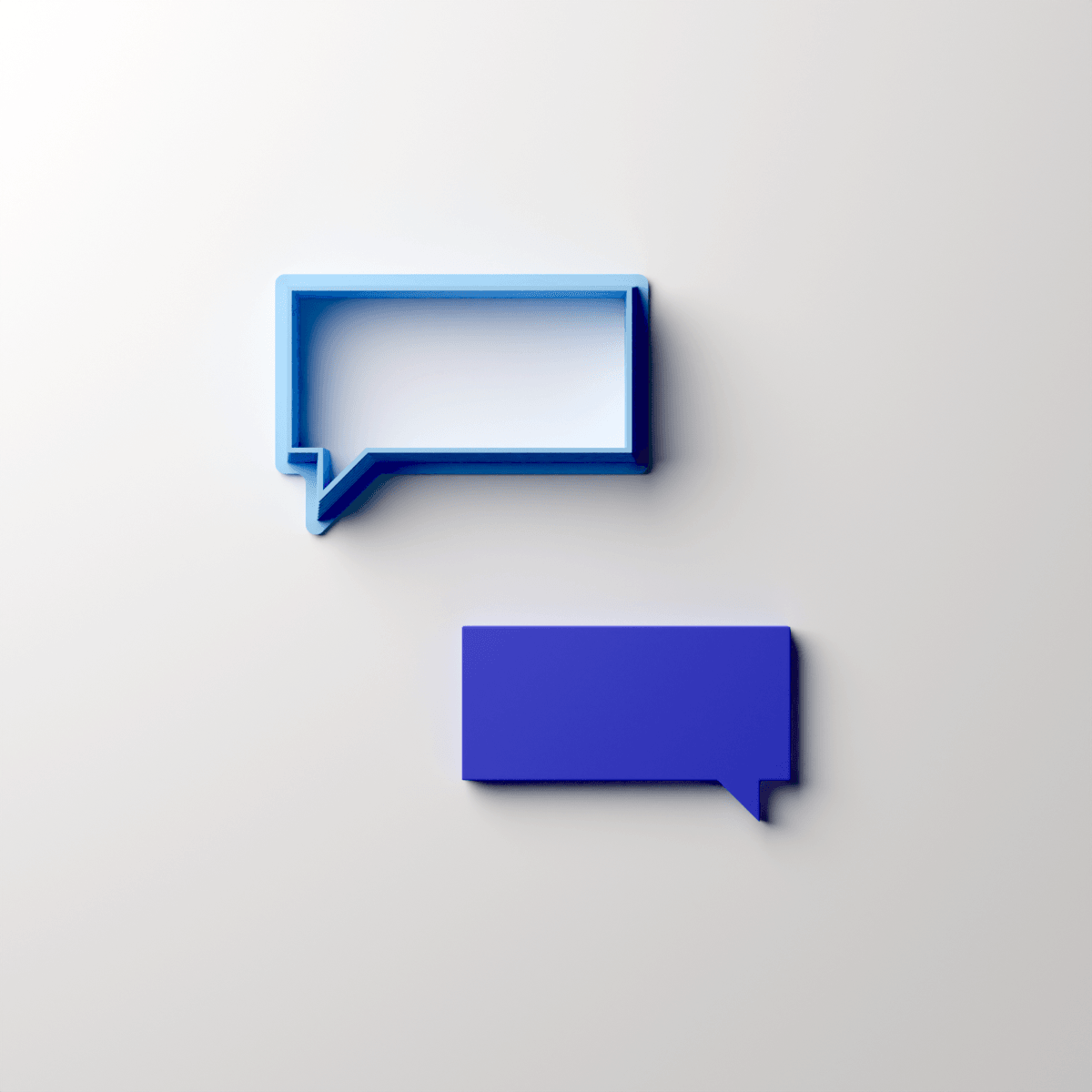 Speech Bubble Rectangle Clay Cutter - Claylab