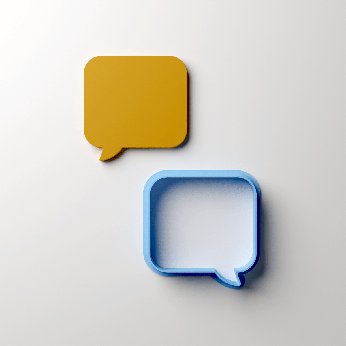 Speech Bubble Square Clay Cutter - Claylab