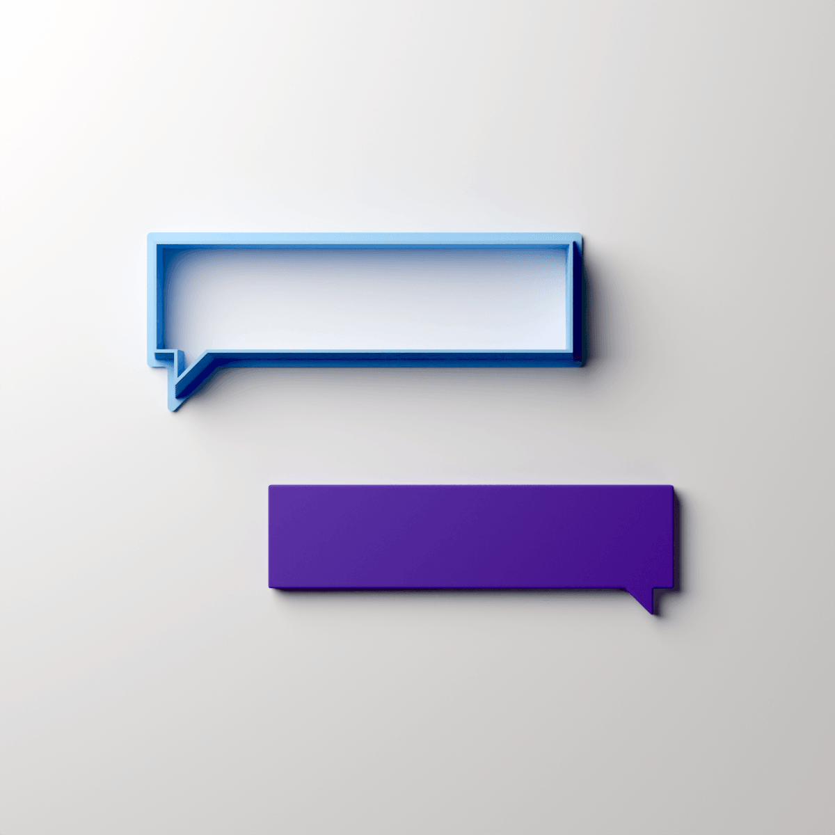 Speech Bubble Rectangle Clay Cutter - Claylab