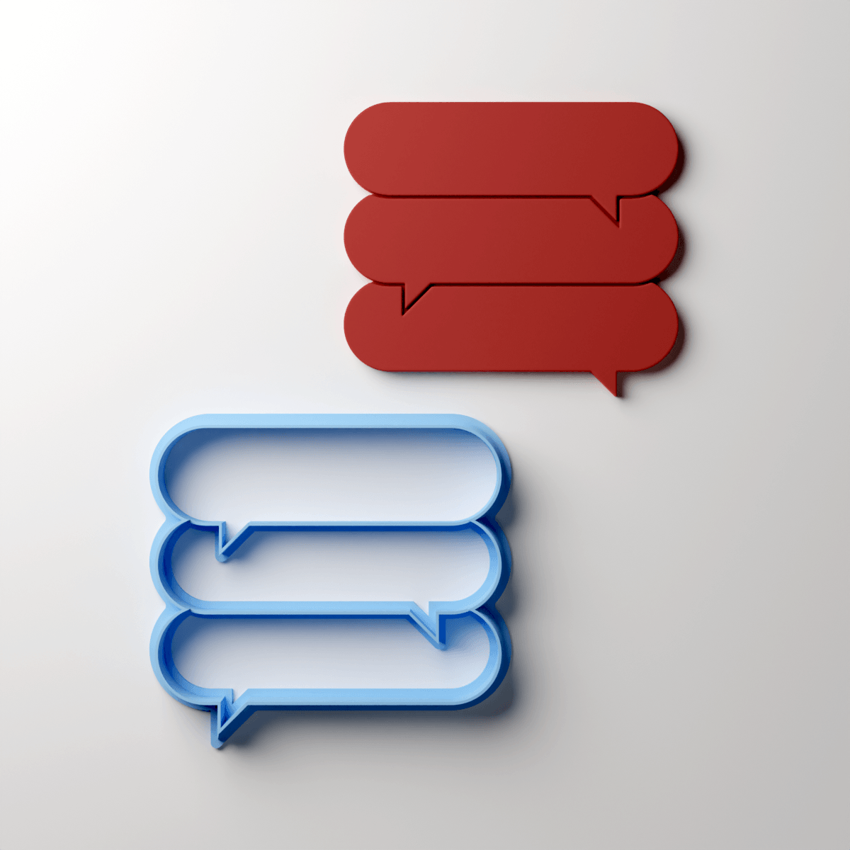 Convo Speech Bubbles Clay Cutter - Claylab