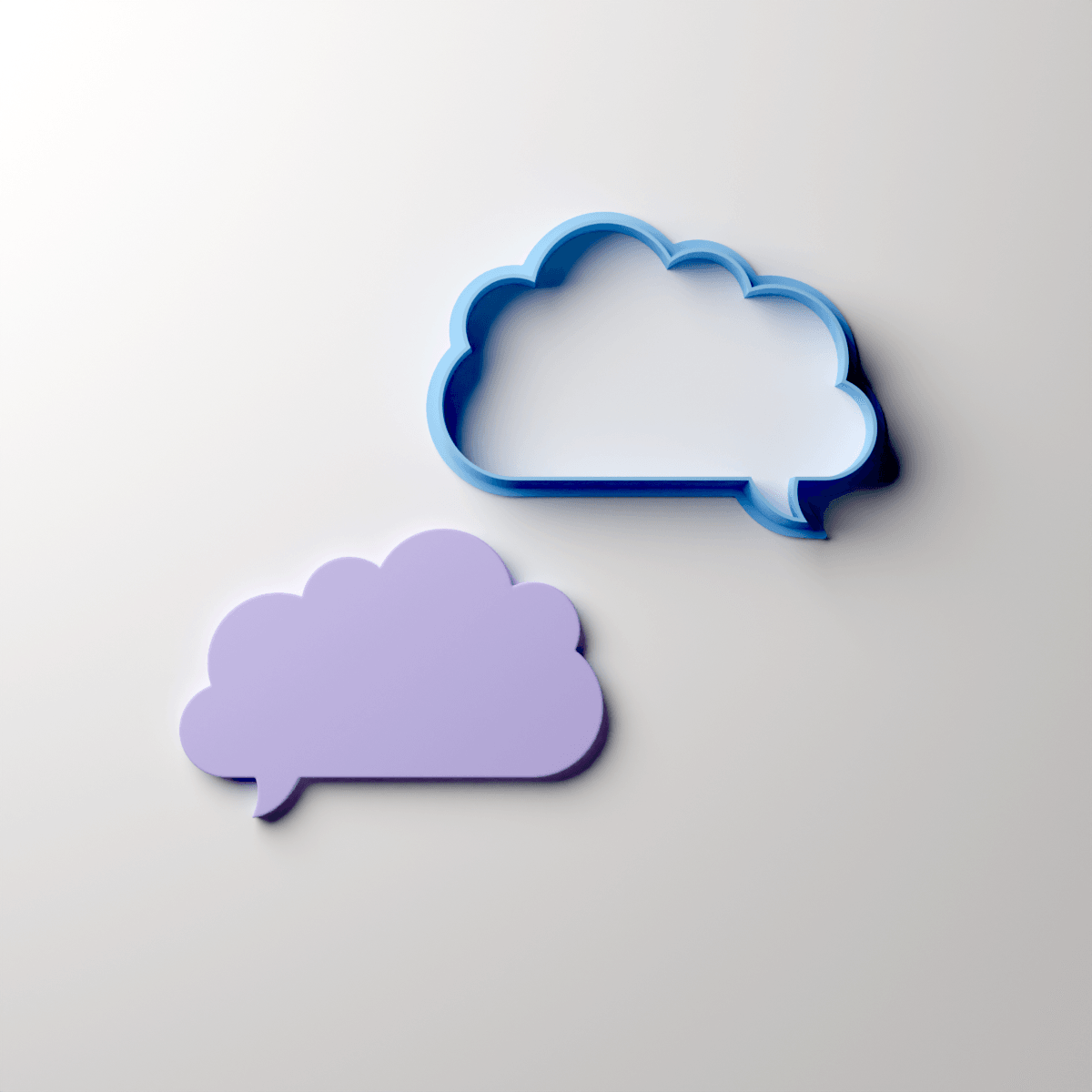 Cloudy Speech Bubble Clay Cutter - Claylab