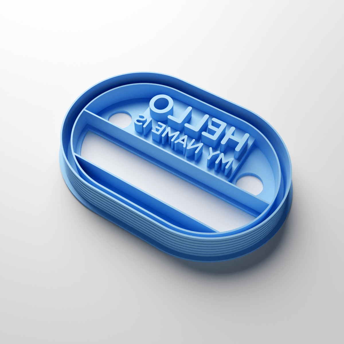 'Hello' Badge Oval Clay Cutter - Claylab