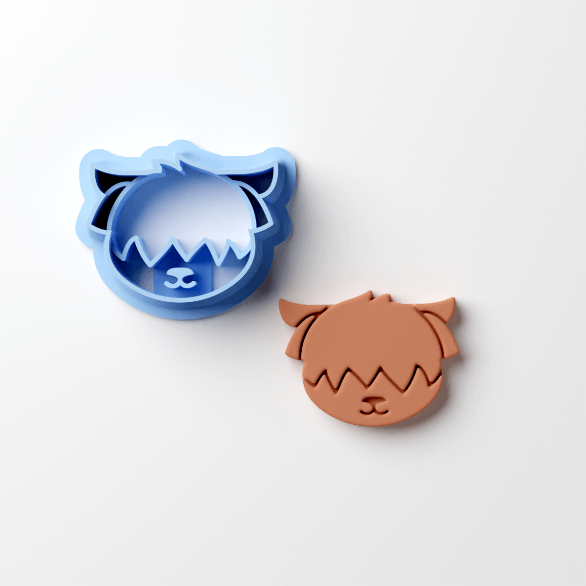 Highland Cow Stud Clay Cutter (Drop 2 Critters) - Claylab