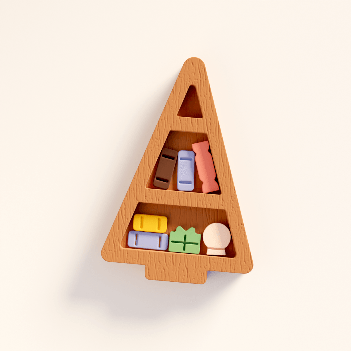 Christmas Tree Bookshelf Snap Card (Xmas 2024) - Claylab