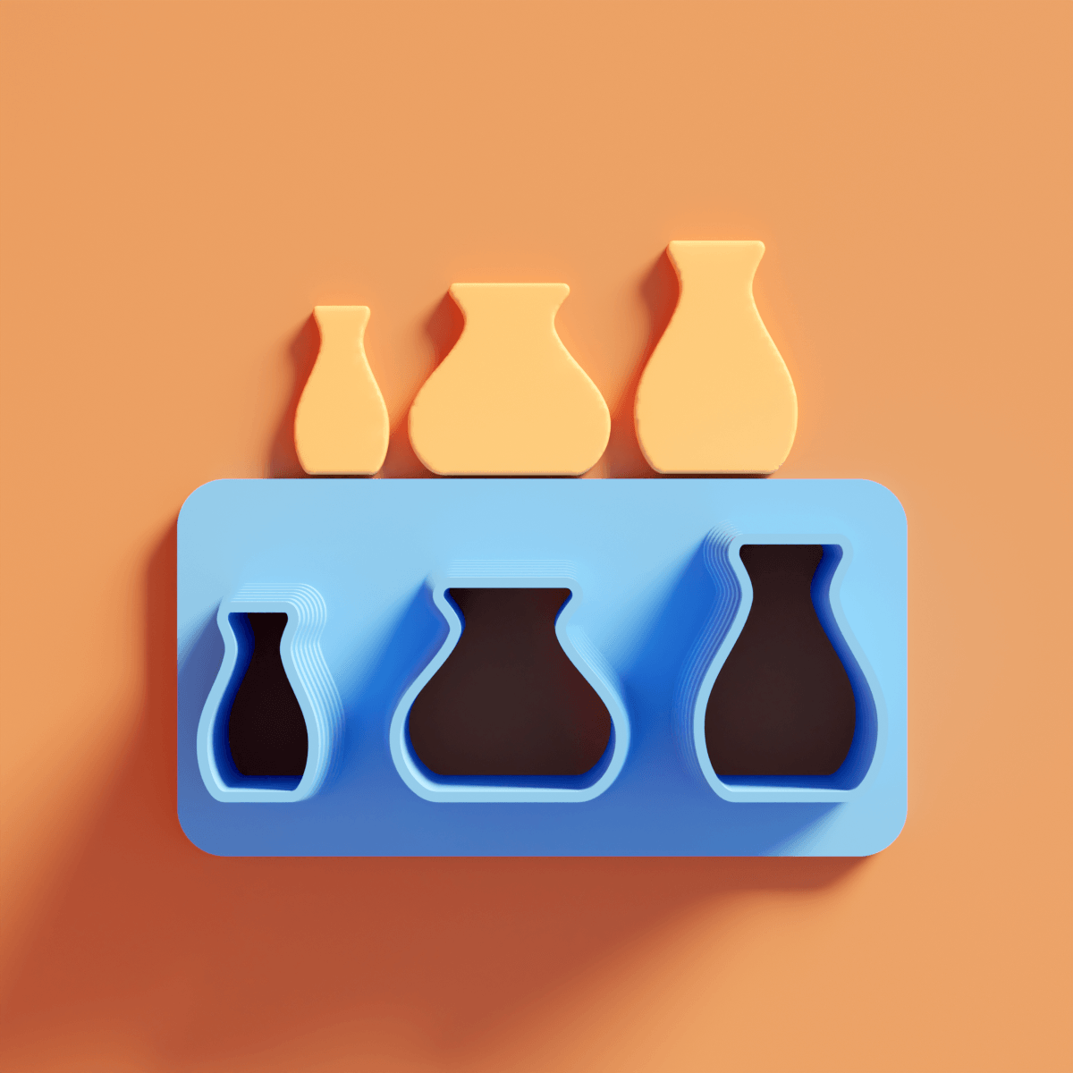 Bookshelf Pot Decor Cutters - Claylab