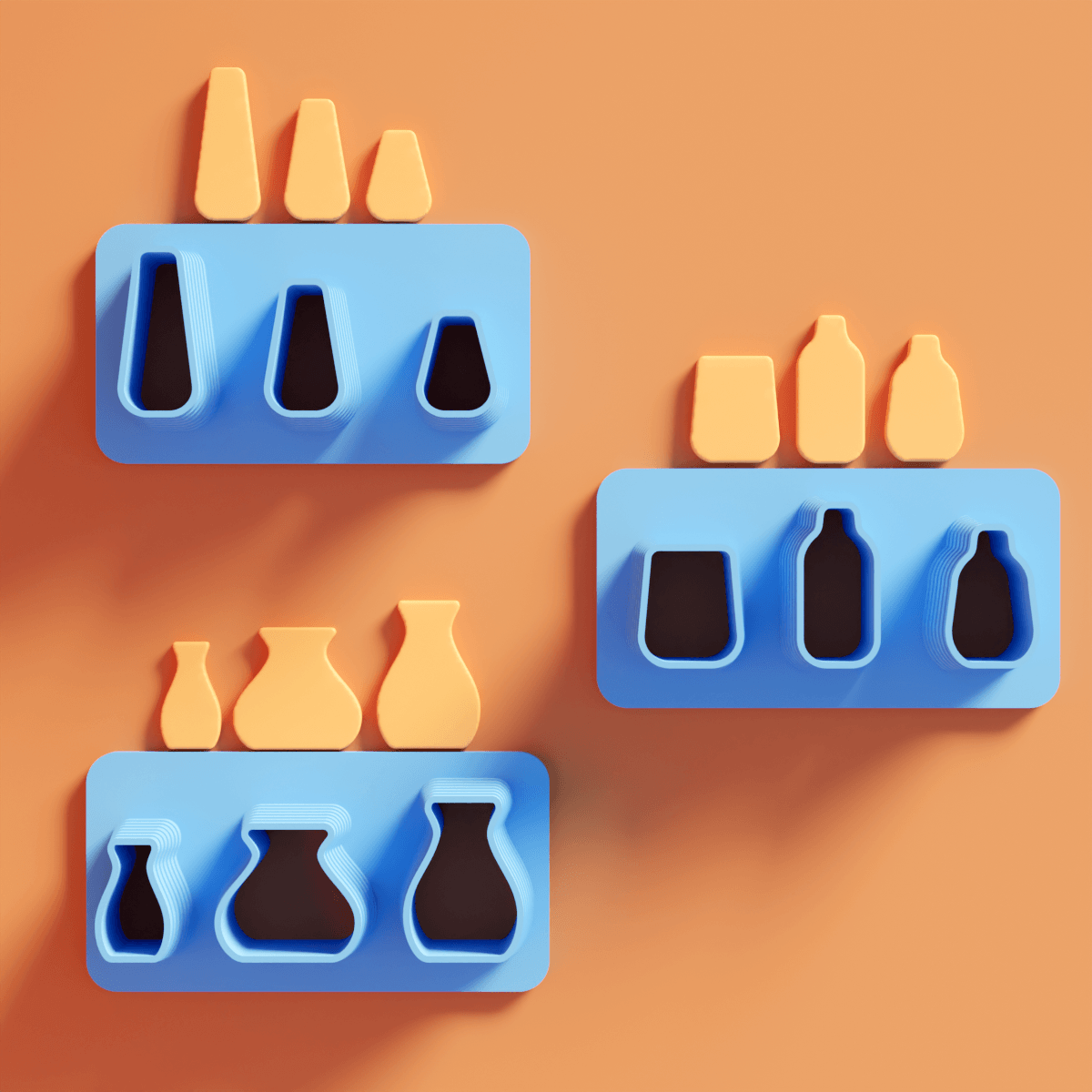 Bookshelf Pot Decor Cutters - Claylab