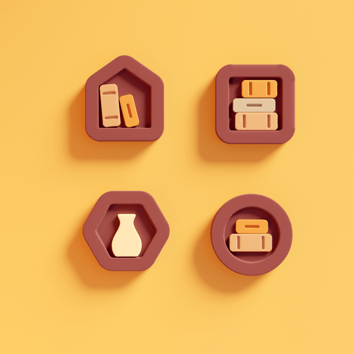 Bookshelf Stud Clay Cutters - Claylab