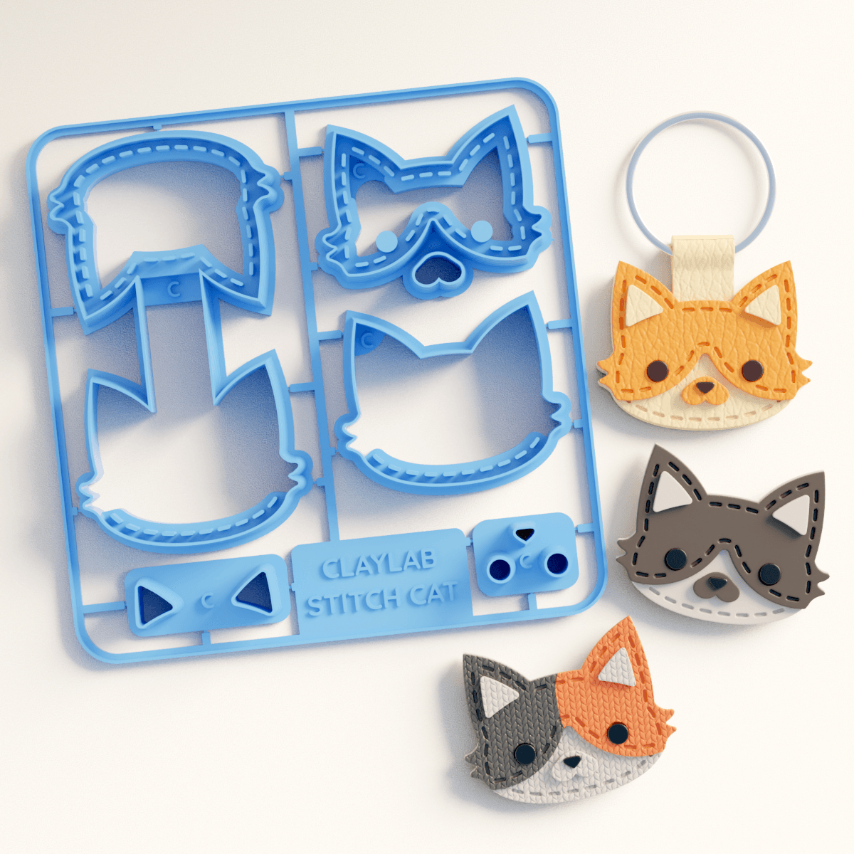 Stitch Cat Snap Card - Claylab