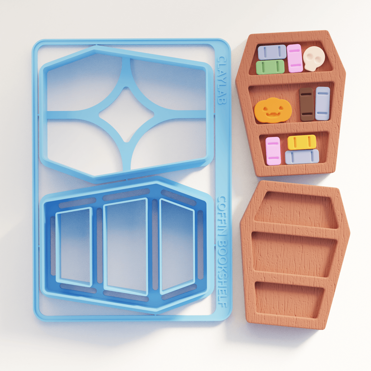 Coffin Bookshelf Snap Card - Claylab