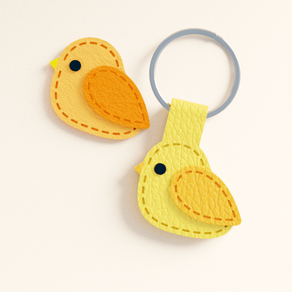 Stitch Chick Bird Snap Card - Claylab