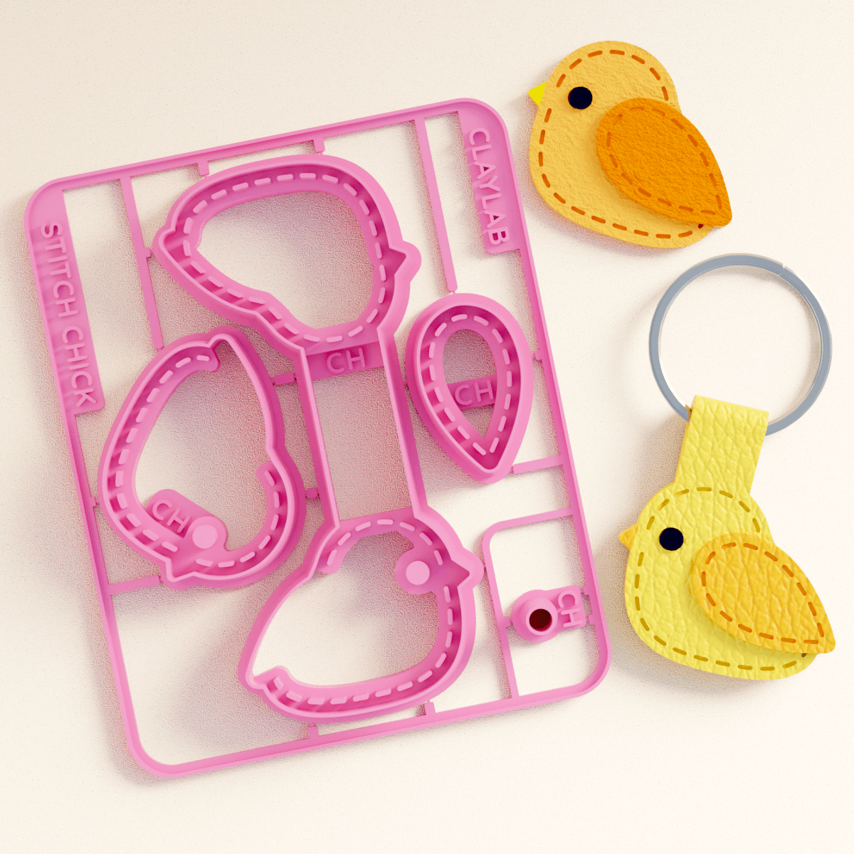 Stitch Chick Bird Snap Card - Claylab