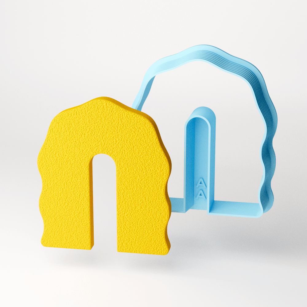 Wavy Long Half Flip Clay Cutter - Claylab