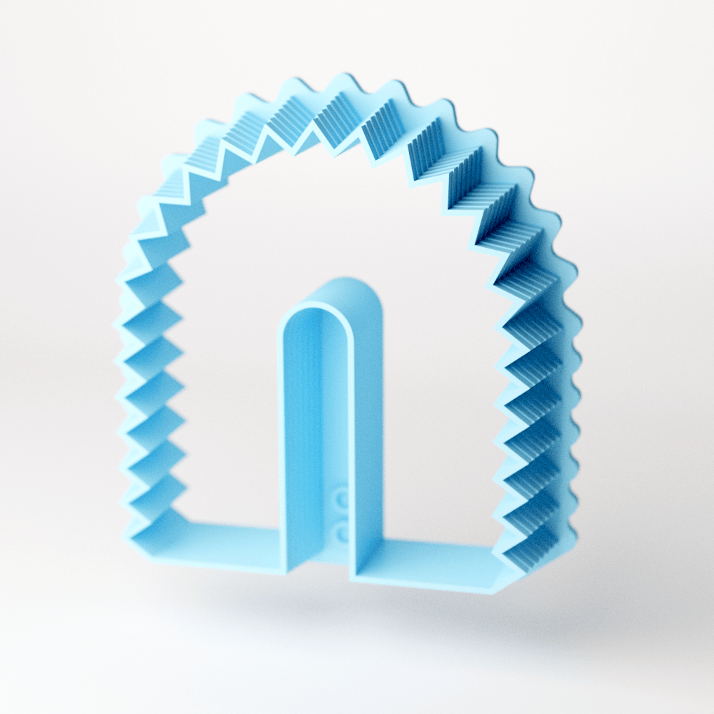 Spiked Long Half Flip Clay Cutter - Claylab
