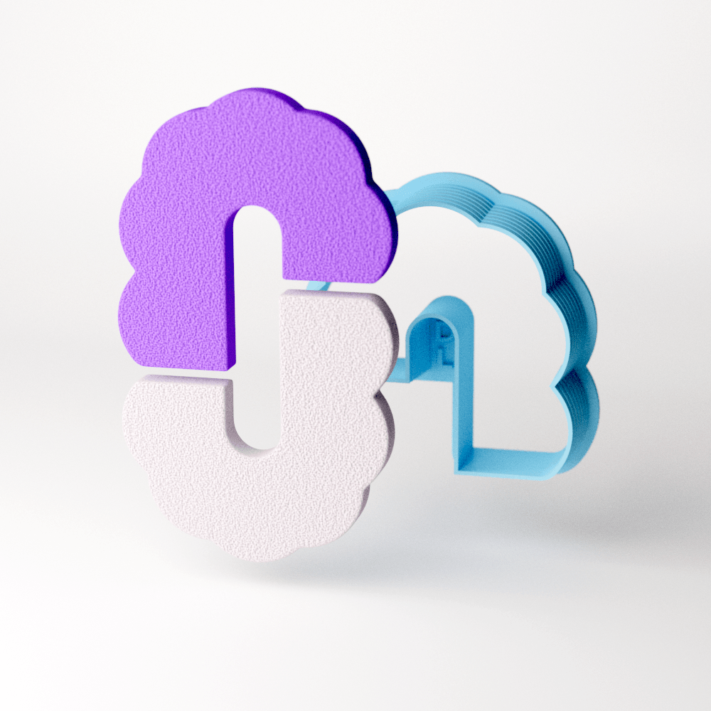 Bubbly Offset Half Flip Clay Cutter - Claylab