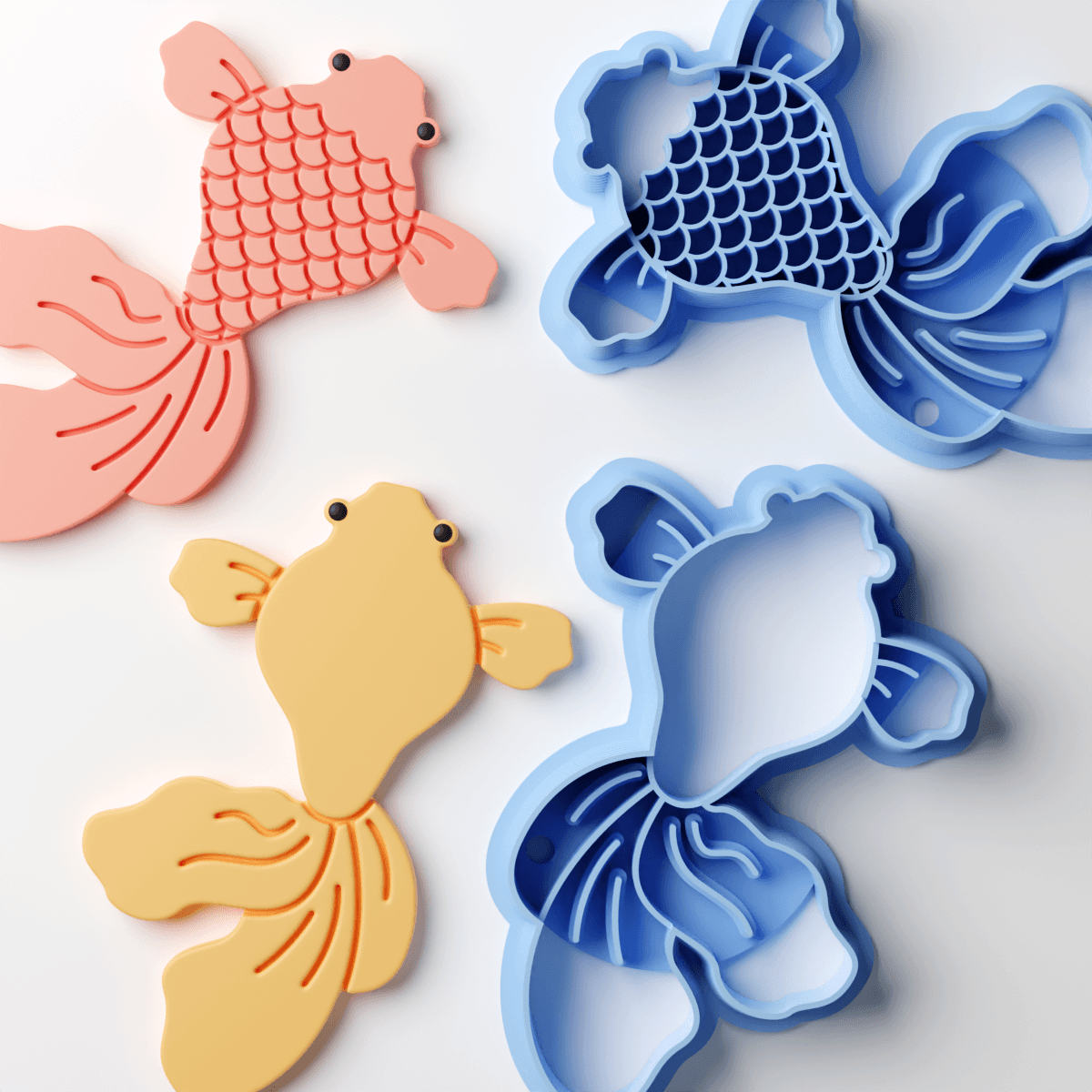 Flow Tail Gold Fish Clay Cutter - Claylab