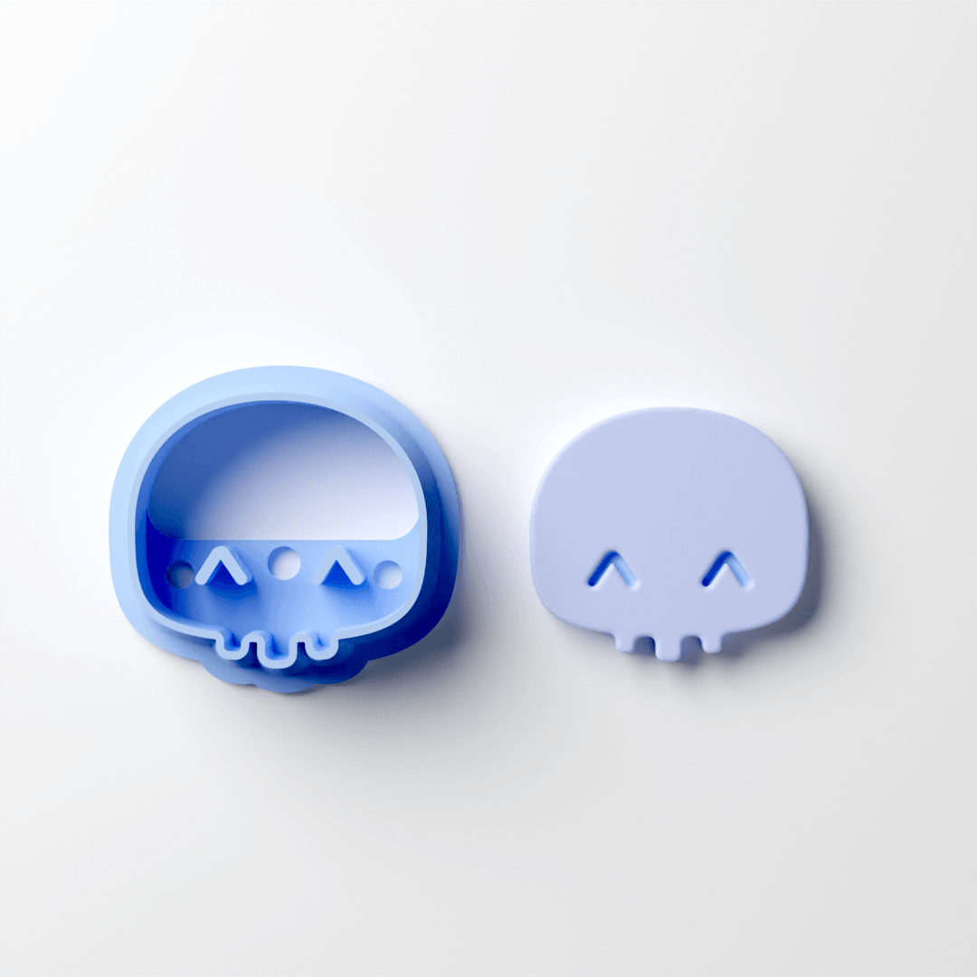 Cheery Skull Stud Clay Cutter - Claylab
