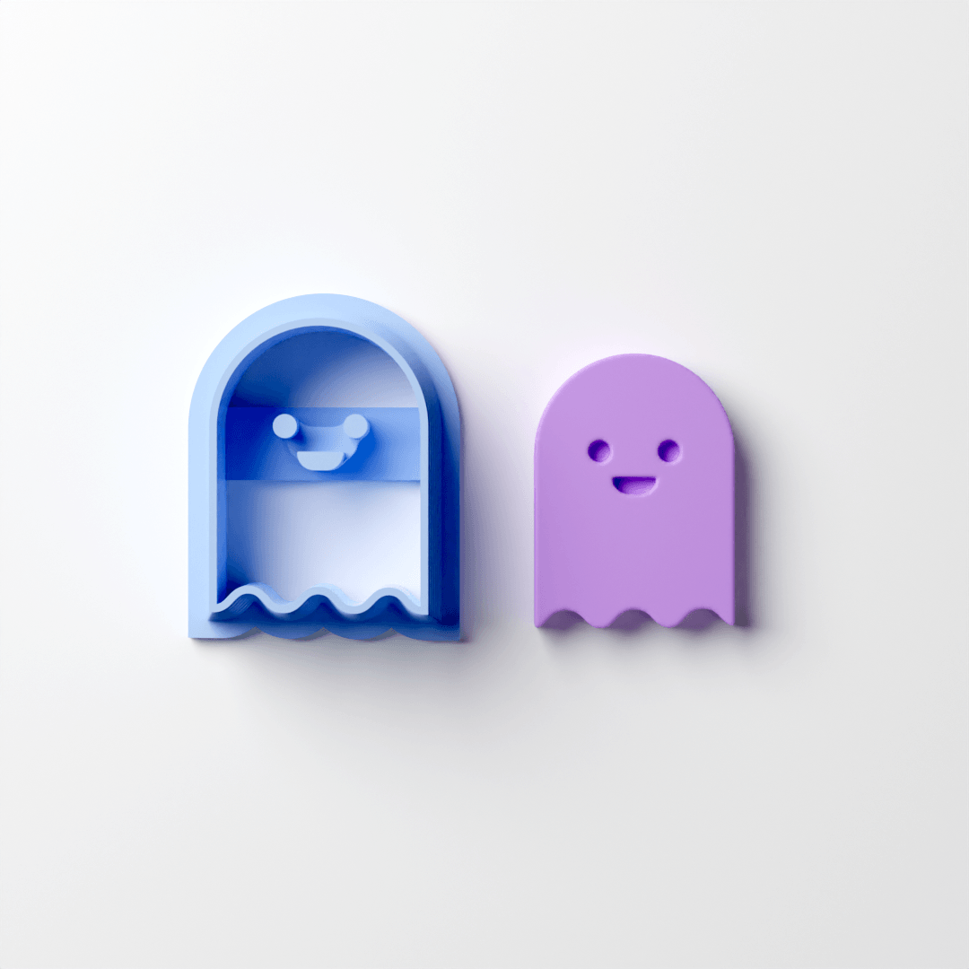 Happy Lil' Ghost Stud Clay Cutter - Claylab