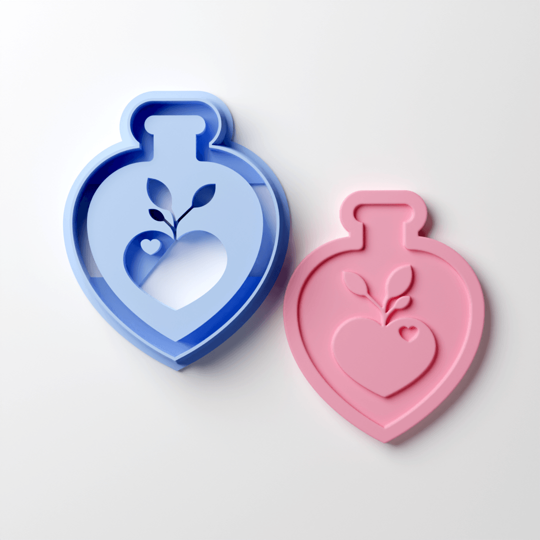 Love Sprout Potion Negative Clay Cutter - Claylab
