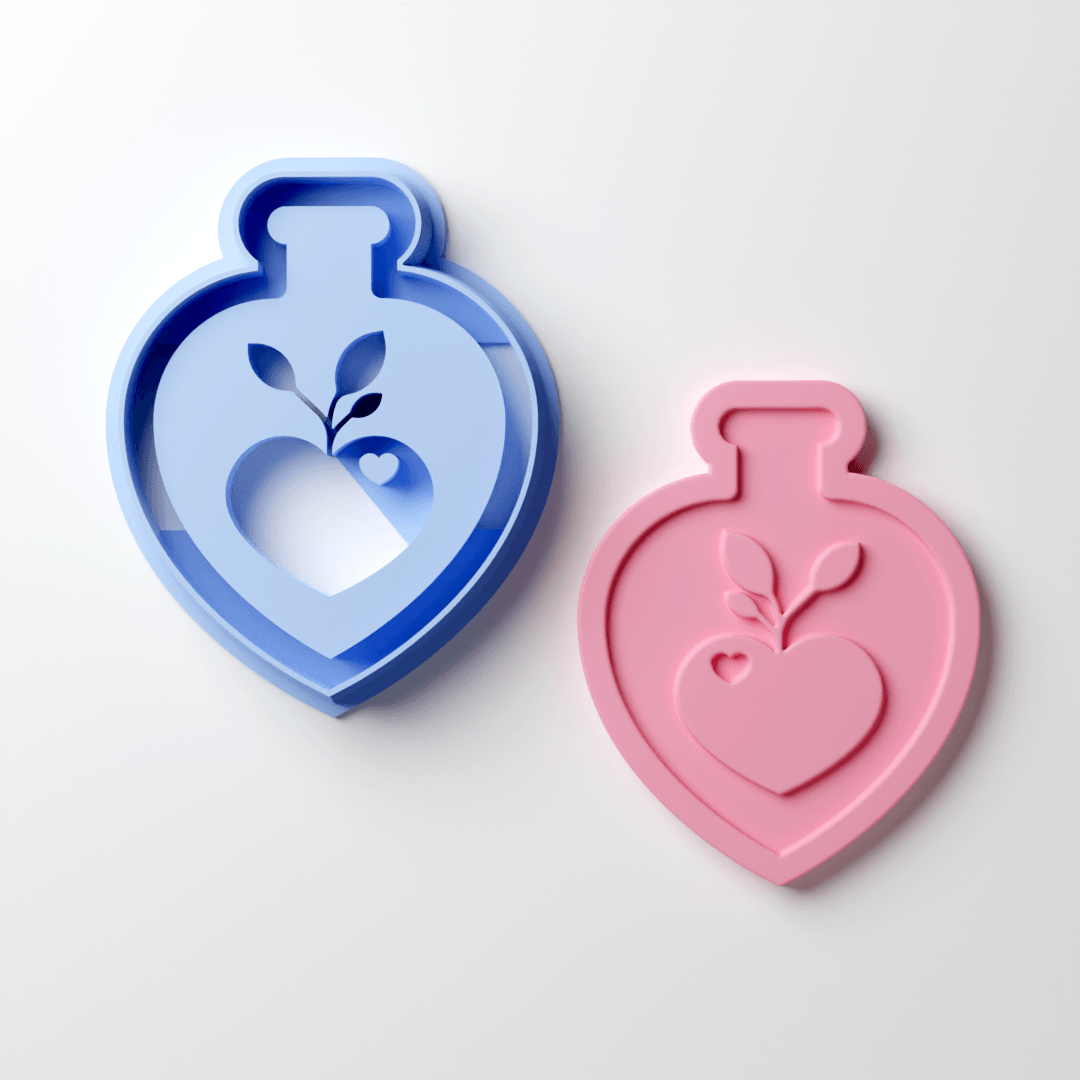 Love Sprout Potion Negative Clay Cutter - Claylab