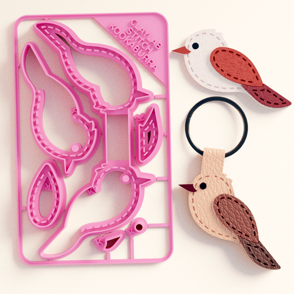 Stitch Kookaburra Bird Snap Card - Claylab