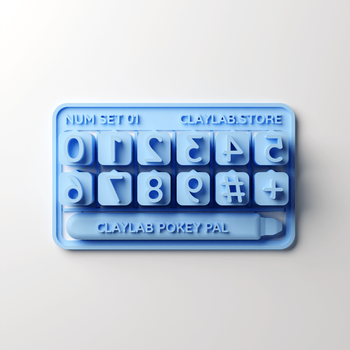 Number Stamp Set Snap Card - Claylab