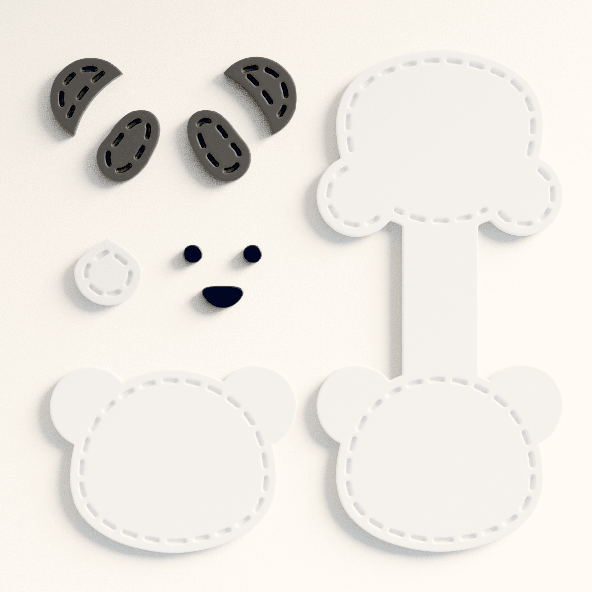Stitch Panda Snap Card - Claylab