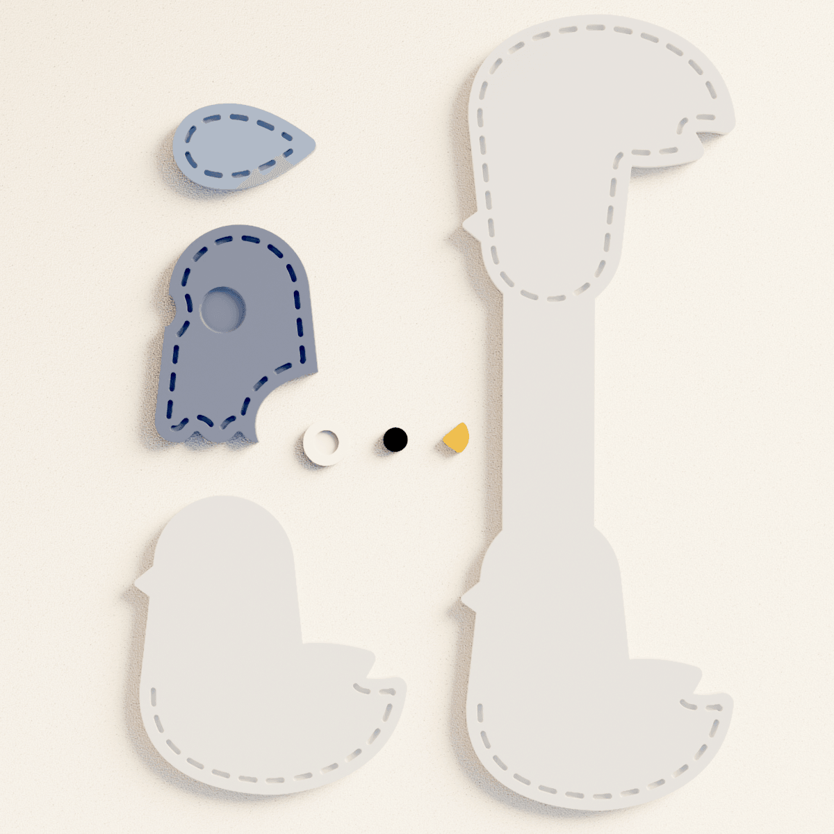 Stitch Pigeon Bird Snap Card - Claylab