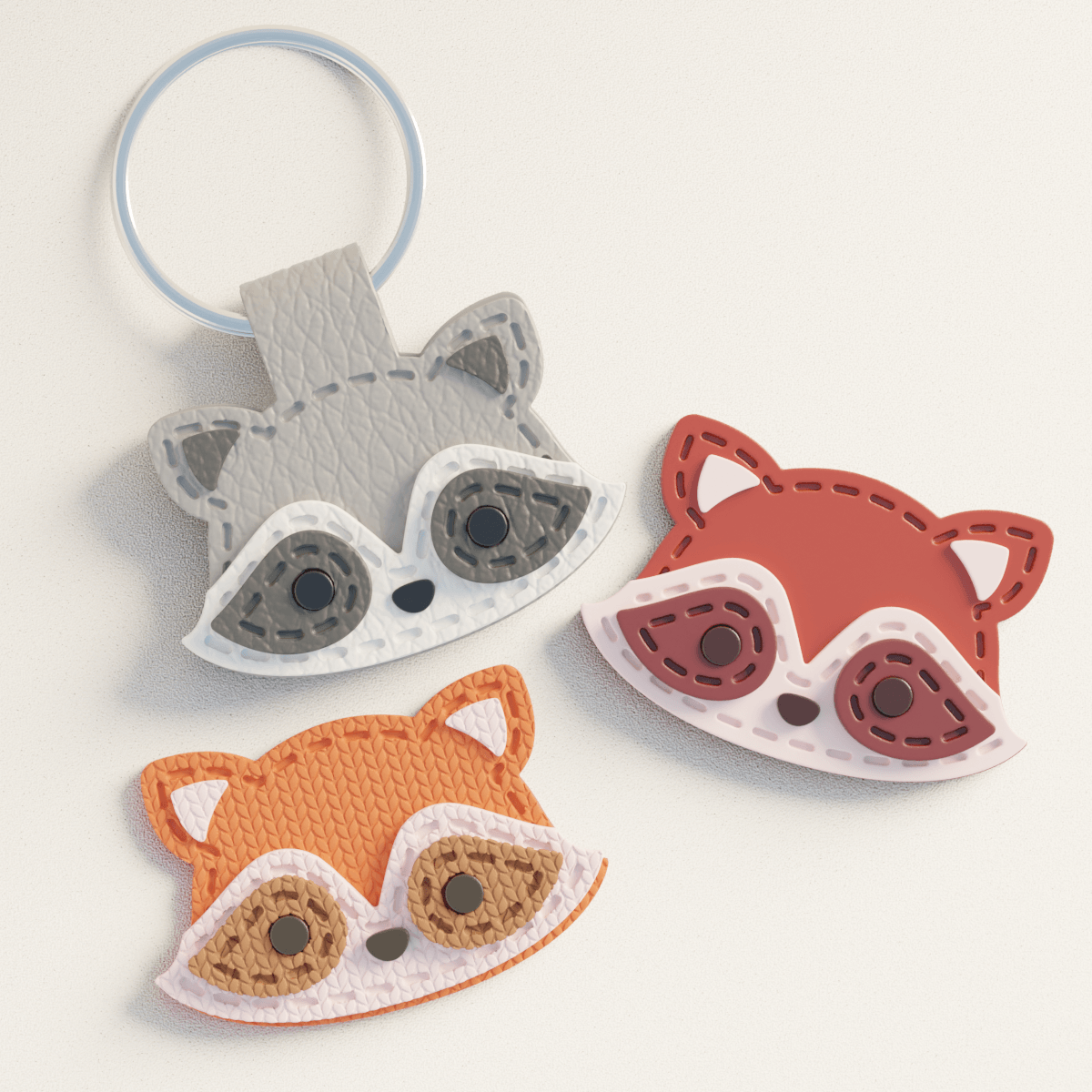 Stitch Racoon Snap Card - Claylab