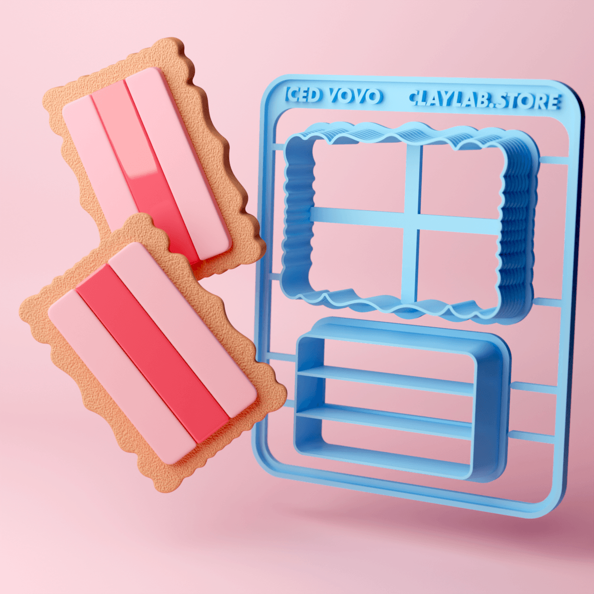 Iced Vovo Cookie Snap Card - Claylab