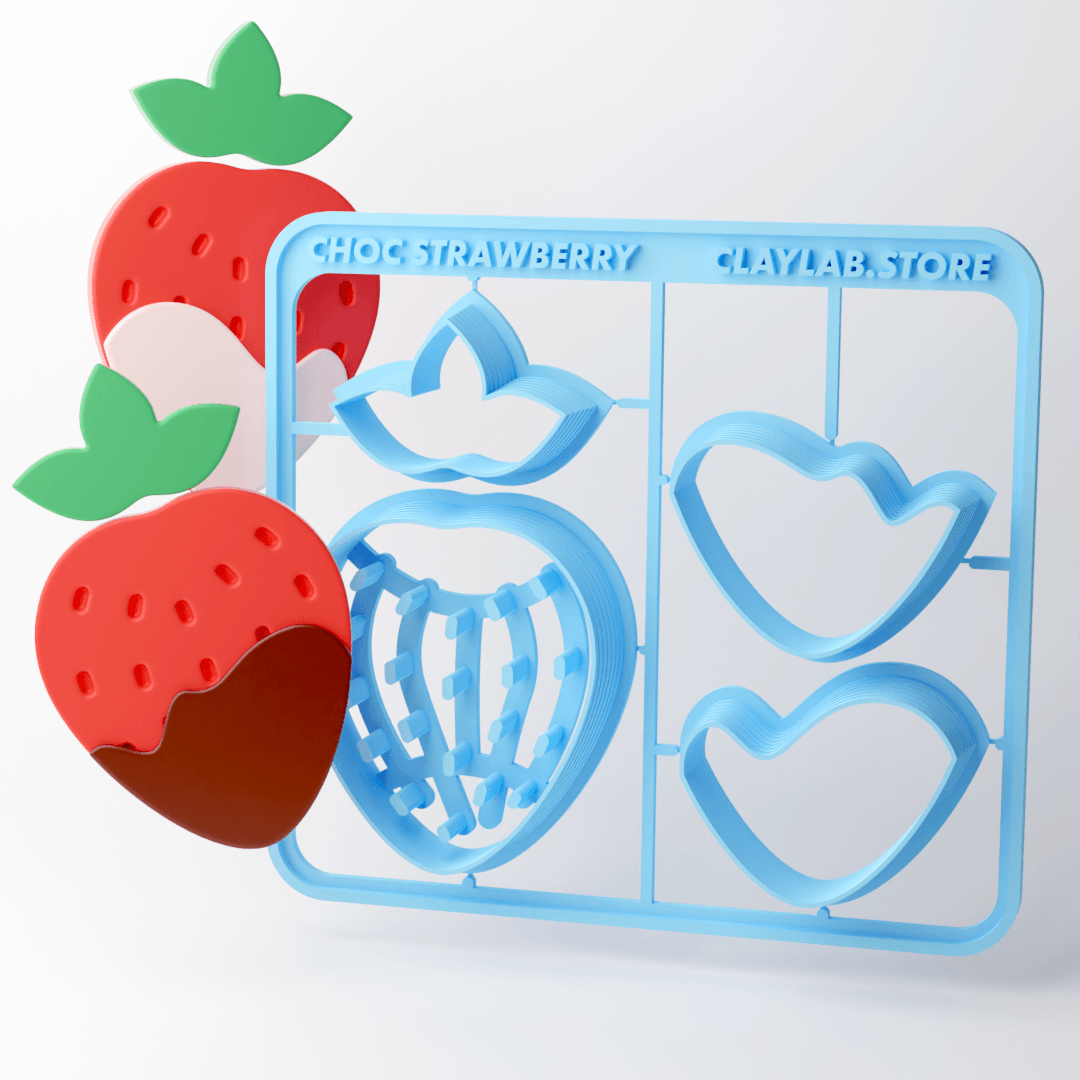 Choc Strawberry Snap Card Kit - Claylab