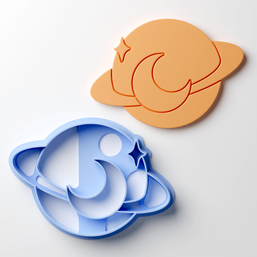 Planet With Moon Clay Cutter - Claylab