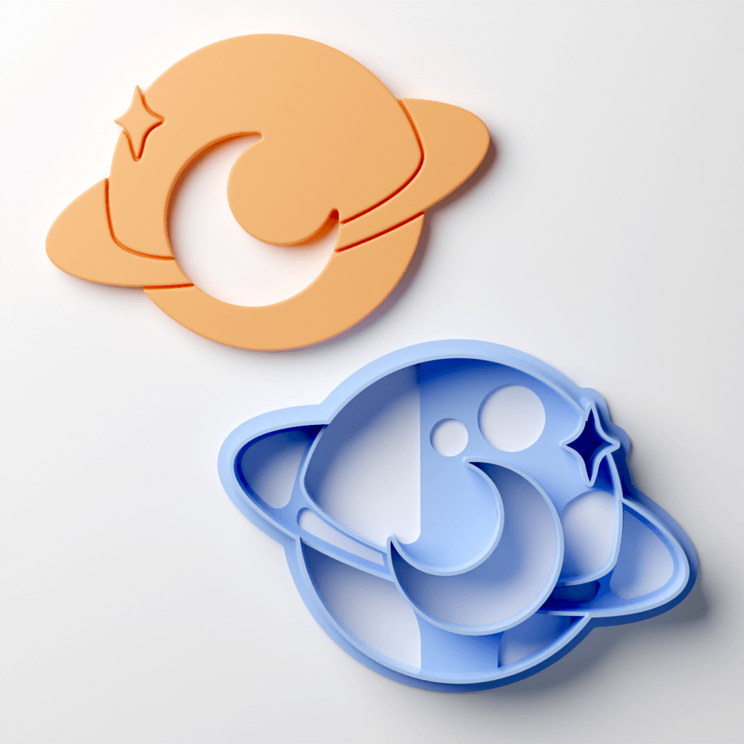 Planet With Moon Clay Cutter - Claylab