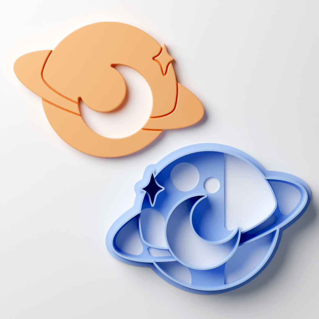Planet With Moon Clay Cutter - Claylab