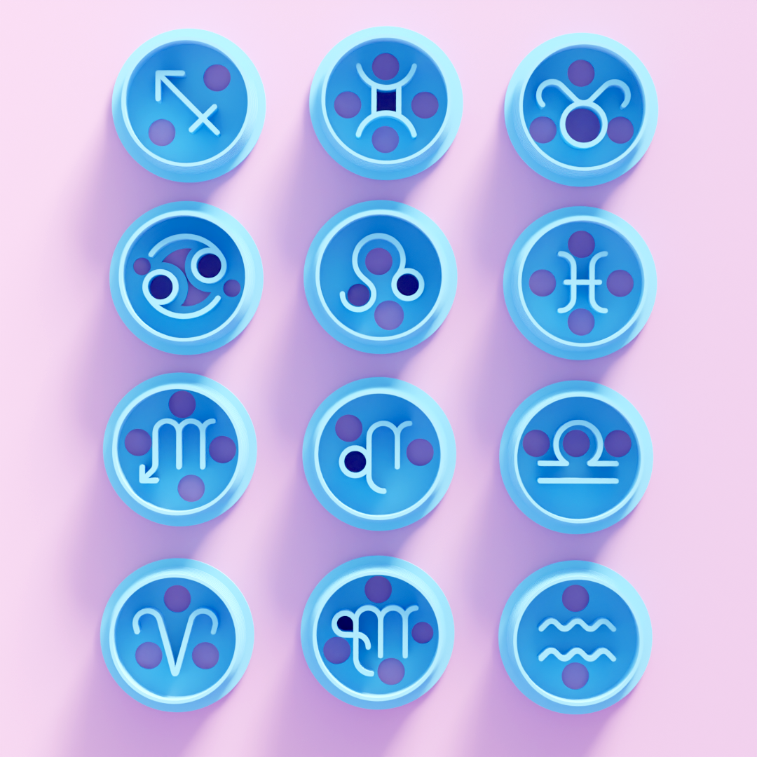 Zodiac Stud Cutter Pack (12 Stud Cutters)