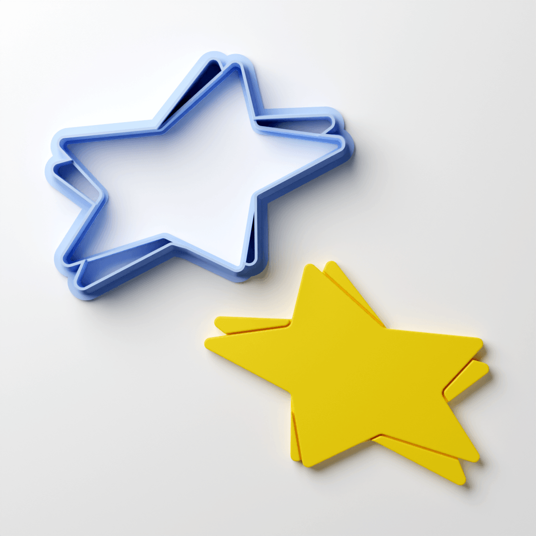 Double Italic Star Clay Cutter - Claylab