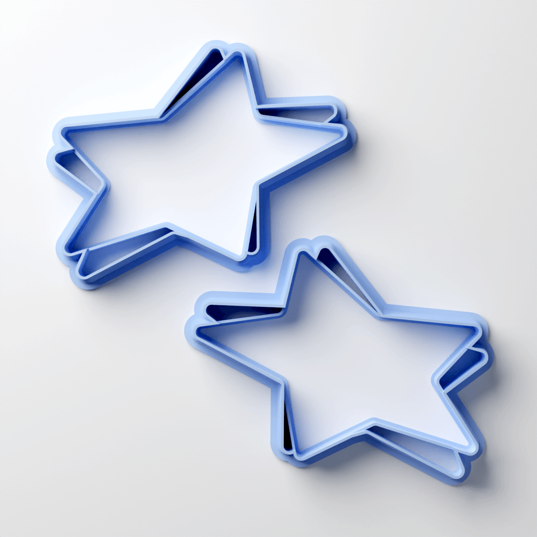 Double Italic Star Clay Cutter - Claylab
