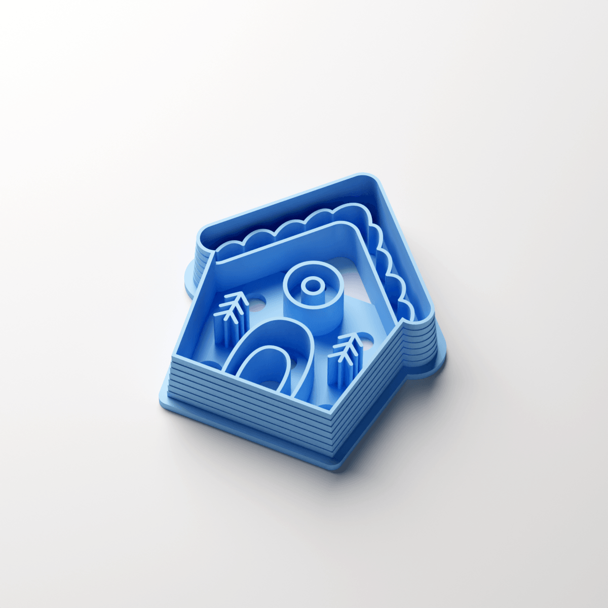 Folk Gingerbread House Clay Cutter - Claylab