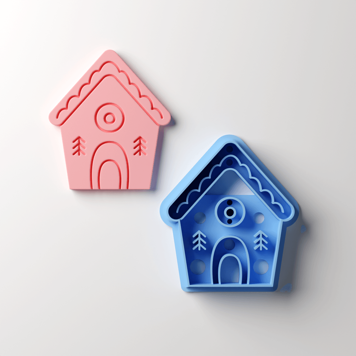Folk Gingerbread House Clay Cutter - Claylab