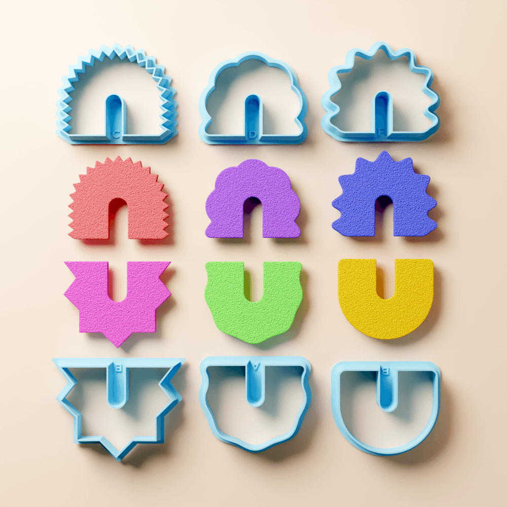 All 6 Half Flip Clay Cutter Pack (SAVE 12%) - Claylab