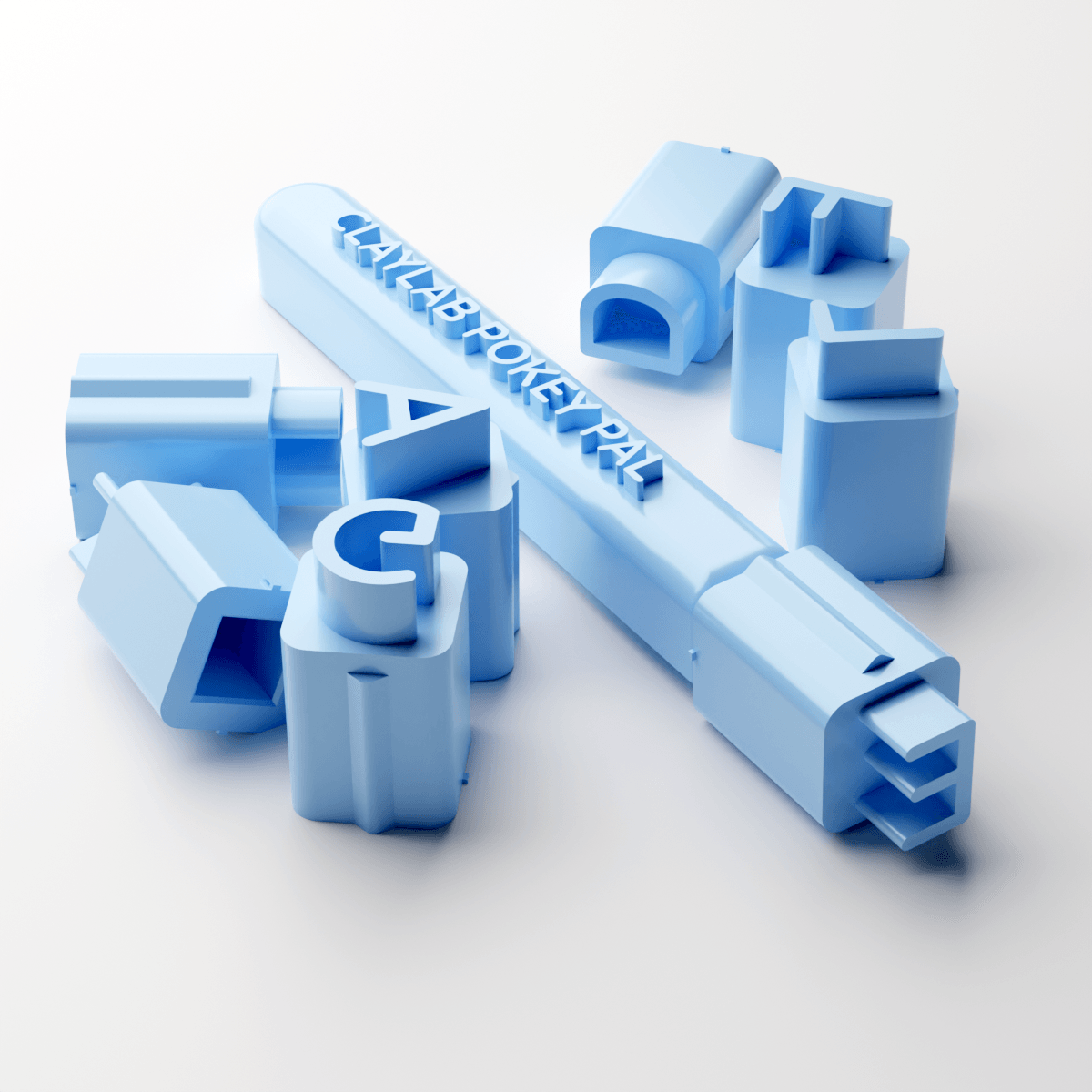 Individual Letter Stamp (with Pokey Pal attached) - Claylab