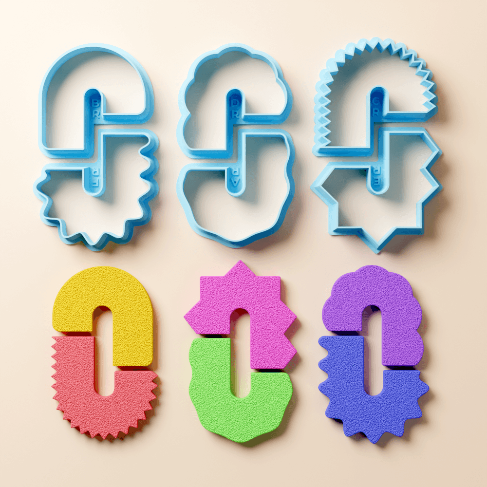 All 6 Offset Half Flip Clay Cutter Pack (SAVE 12%) - Claylab
