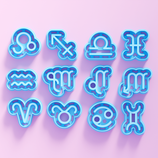 Zodiac Symbol Cutter Pack - 12 Cutters