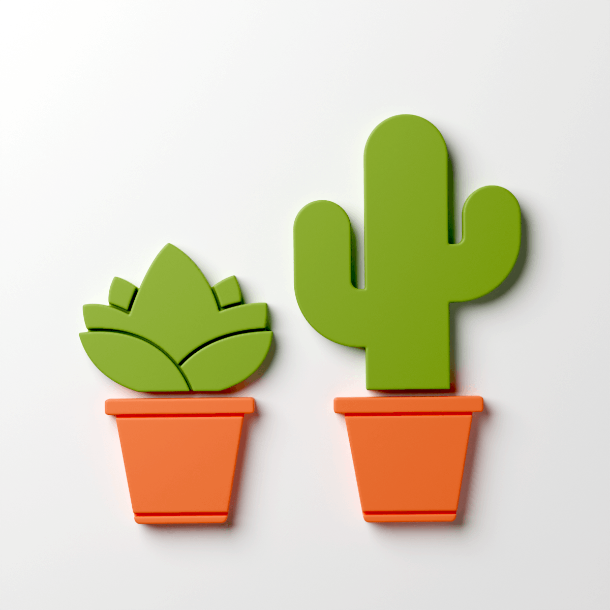Pot & Plants Set 4 (3 Clay Cutters) - Claylab