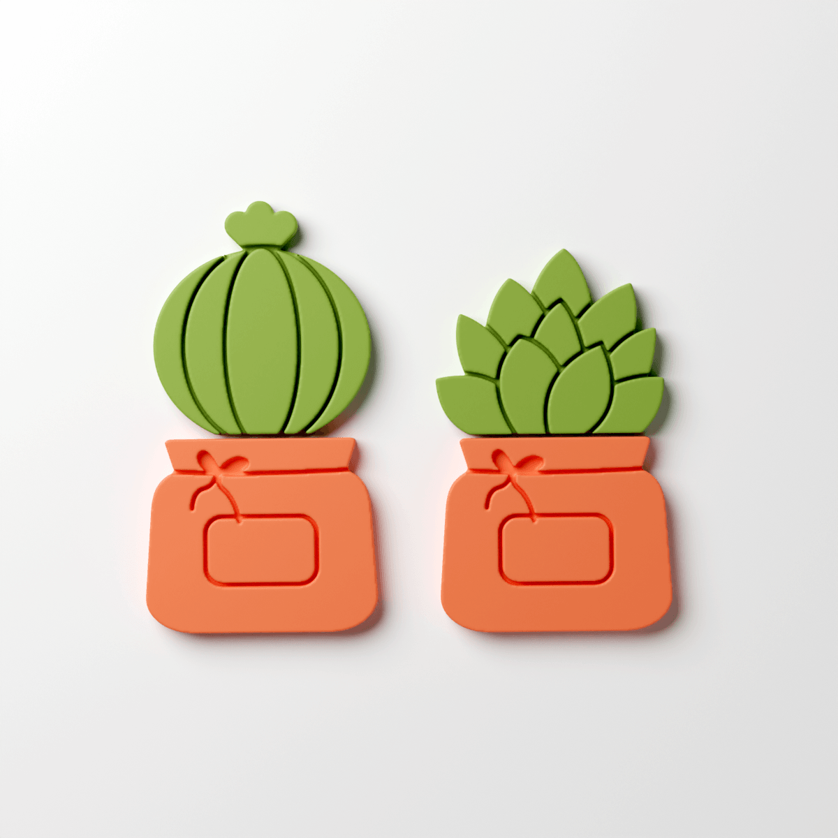 Pot & Plants Set 6 (3 Clay Cutters) - Claylab