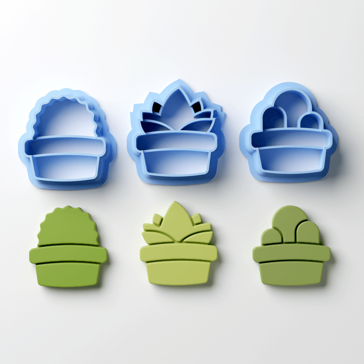 Pot & Plants Stud Set (3 Clay Cutters) - Claylab