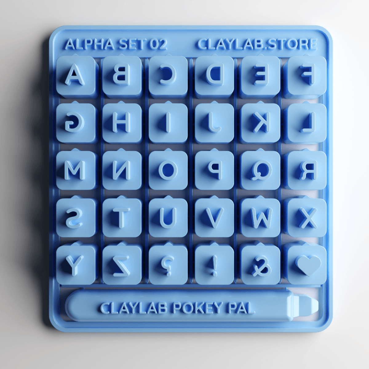 Alphabet Stamp Set Snap Card - Claylab