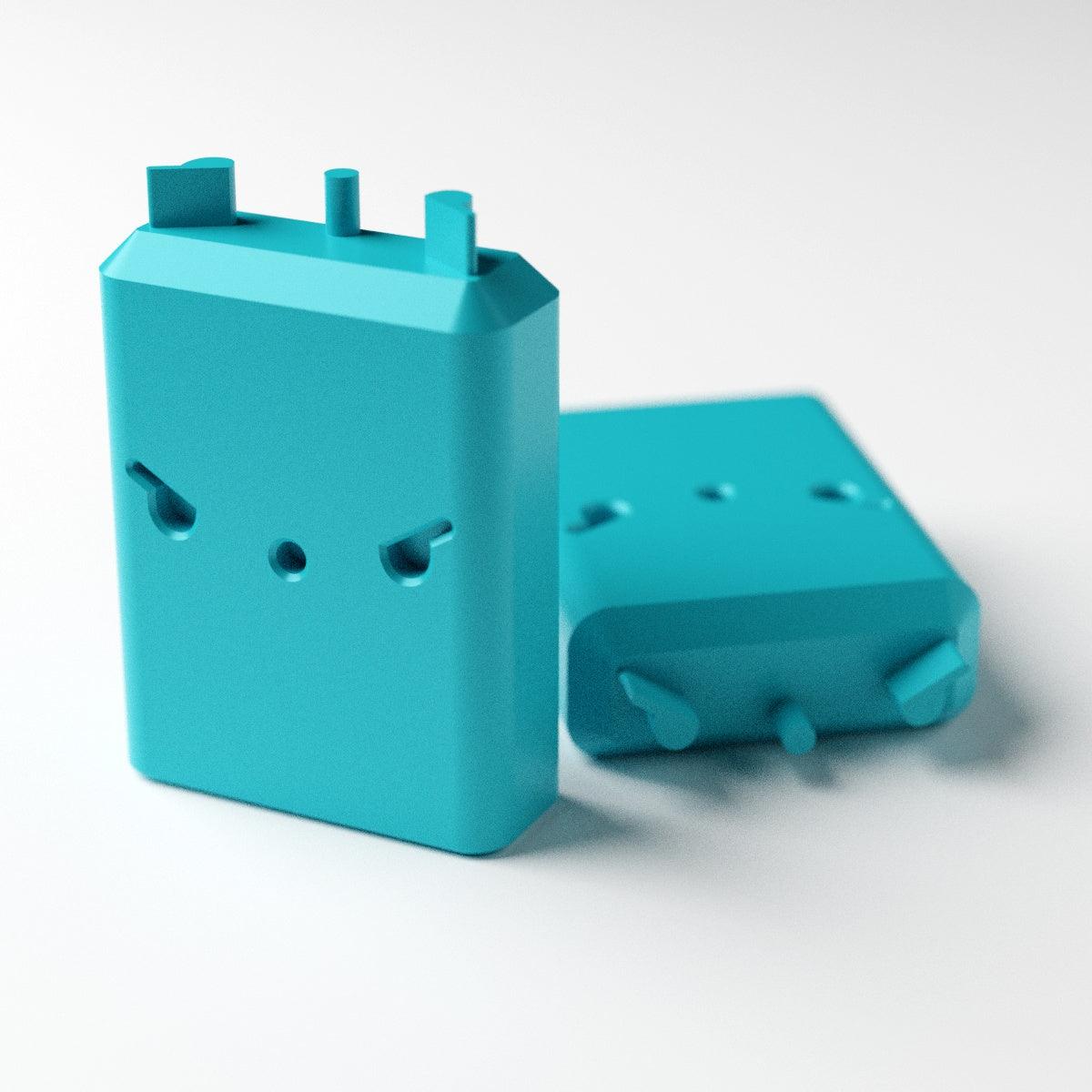Angry Kawaii Face Micro Stamp - Claylab